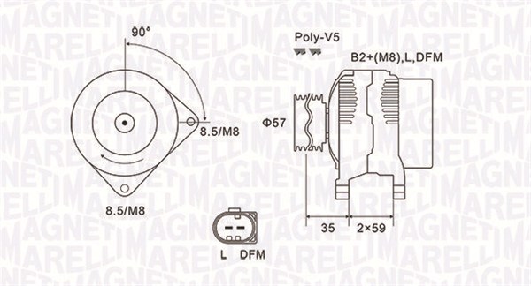 Alternator MAGNETI MARELLI 063731675010