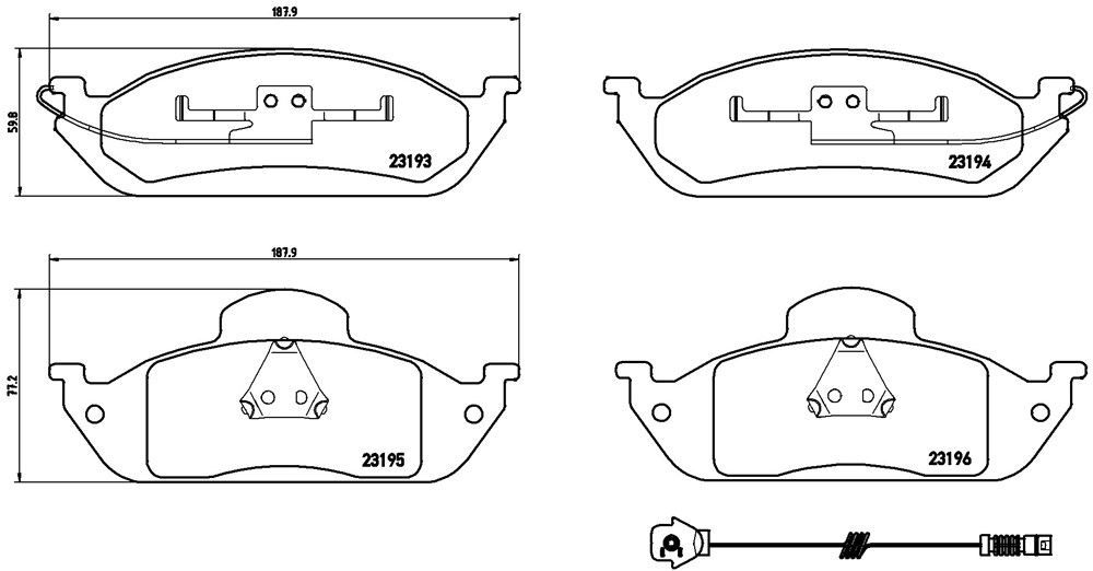 Klocki hamulcowe BREMBO P 50 039