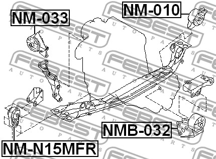Poduszka silnika FEBEST NM-010