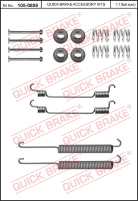 Zestaw dodatków do szczęk hamulcowych QUICK BRAKE 105-0806