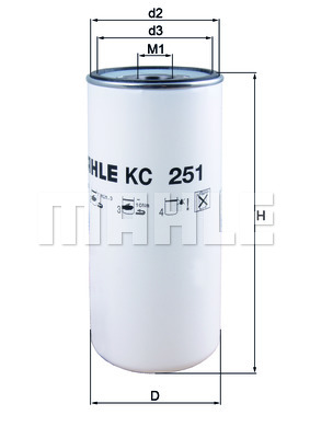 Filtr paliwa MAHLE KC 251