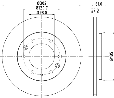 Tarcza hamulcowa HELLA 8DD 355 119-211