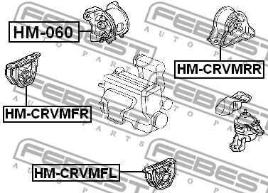Poduszka silnika FEBEST HM-CRVMFR