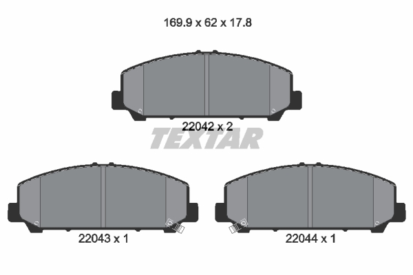 Klocki hamulcowe TEXTAR 2204201