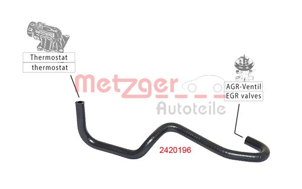 Przewód układu chłodzenia METZGER 2420196