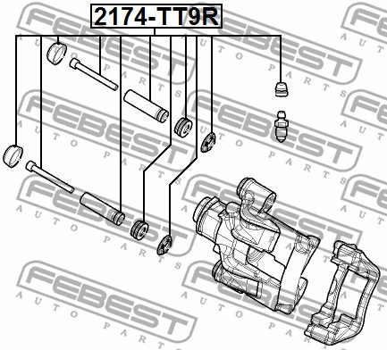 Zestaw naprawczy zacisku FEBEST 2174-TT9R