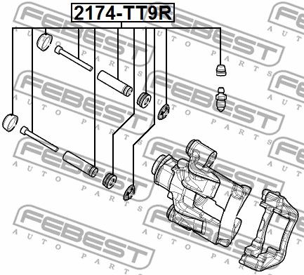 Zestaw naprawczy zacisku FEBEST 2174-TT9R