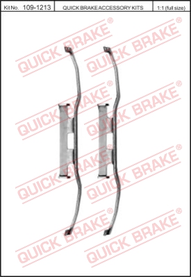 Zestaw akcesoriów montażowych  klocków hamulcowych QUICK BRAKE 109-1213