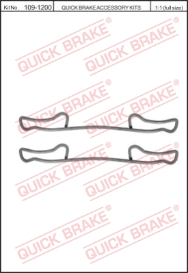 Zestaw akcesoriów montażowych  klocków hamulcowych QUICK BRAKE 109-1200