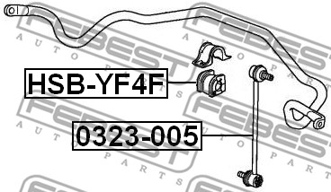 Guma stabilizatora FEBEST HSB-YF4F