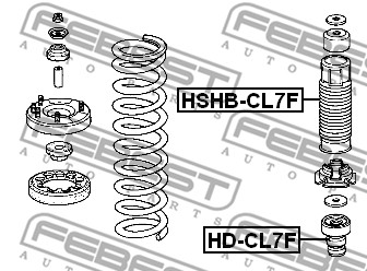 Dystans gumowy FEBEST HD-CL7F