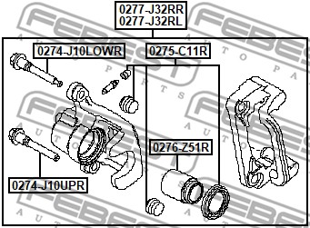 Zacisk hamulca FEBEST 0277-J32RL