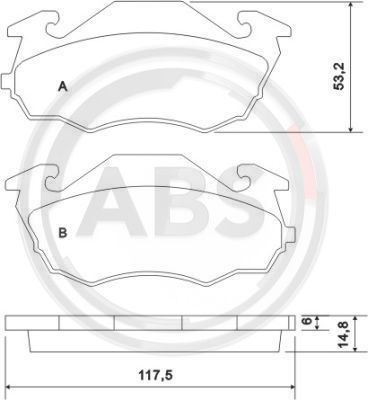 Klocki hamulcowe A.B.S. 36971