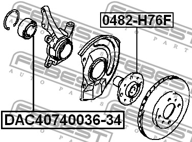 Łożysko koła FEBEST DAC40740036-34