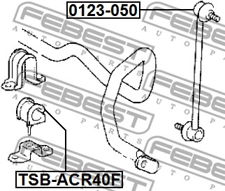 Guma stabilizatora FEBEST TSB-ACR40F