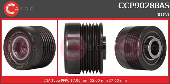 Koło pasowe alternatora CASCO CCP90288AS