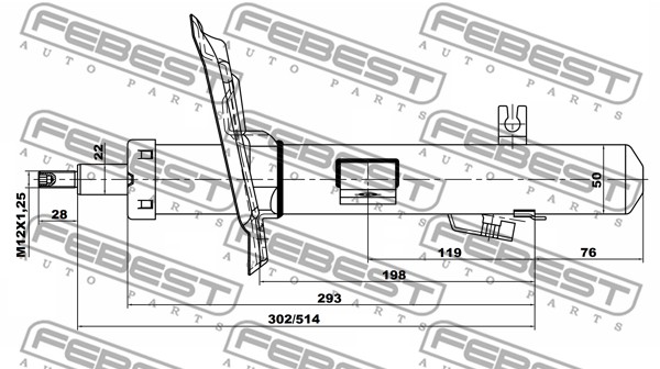Amortyzator FEBEST 02110-001FR