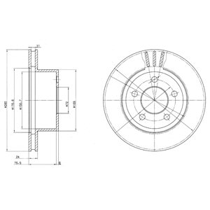 Tarcza hamulcowa DELPHI BG3533