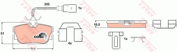 Klocki hamulcowe TRW GDB1369