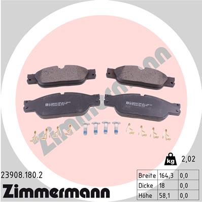 Klocki hamulcowe ZIMMERMANN 23908.180.2