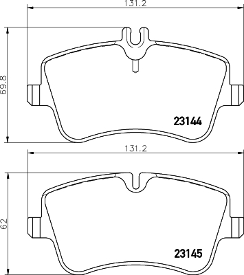 Klocki hamulcowe HELLA 8DB 355 018-351