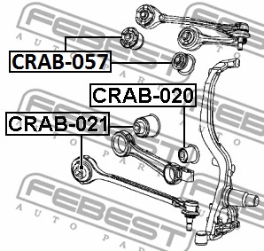 Tuleja wahacza FEBEST CRAB-021