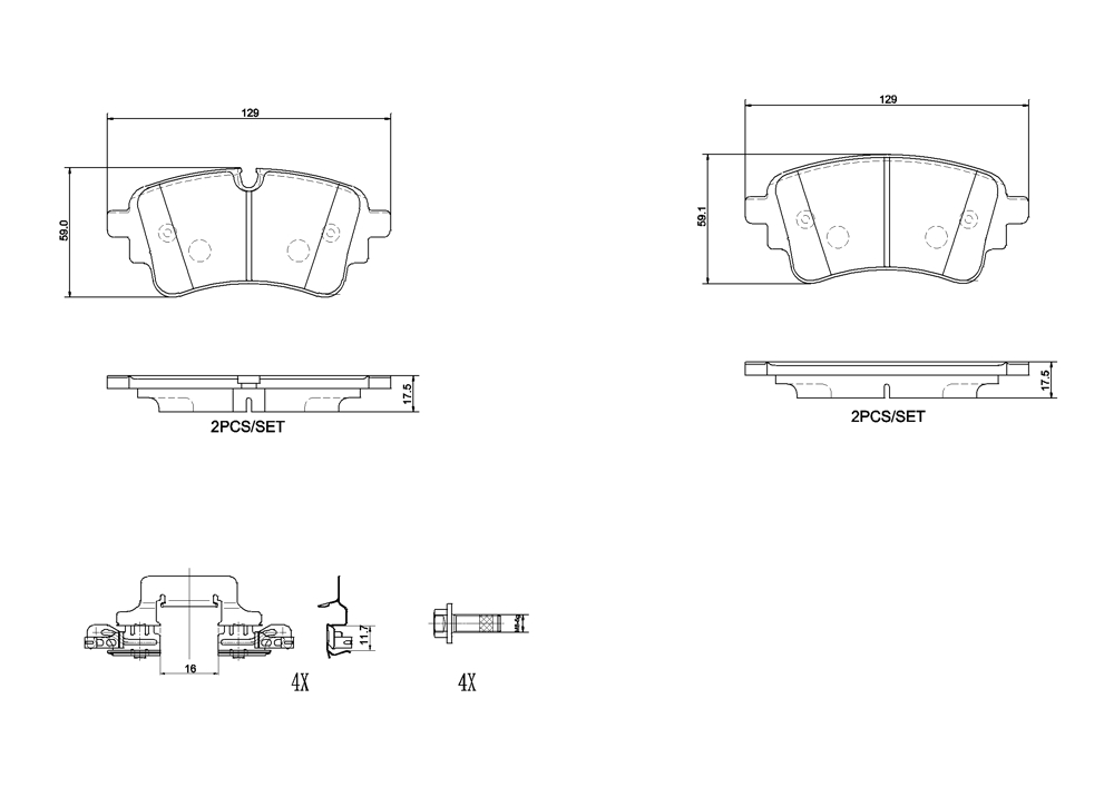 Klocki hamulcowe BREMBO P 85 186