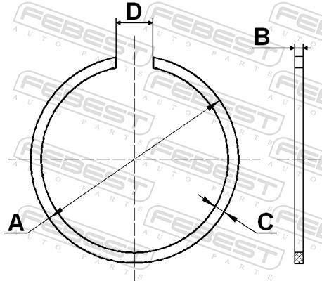 Zestaw montażowy, osłona, wał napędowy FEBEST CC-2-27X2-PCS5