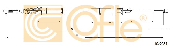 Linka hamulca ręcznego COFLE 10.9051