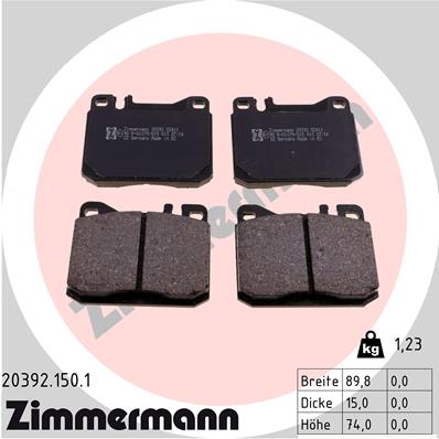 Klocki hamulcowe ZIMMERMANN 20392.150.1