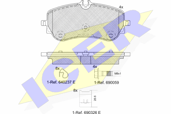 Klocki hamulcowe ICER 142301