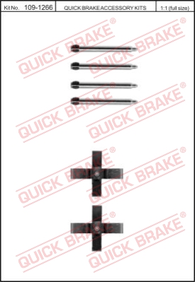 Zestaw akcesoriów montażowych  klocków hamulcowych QUICK BRAKE 109-1266