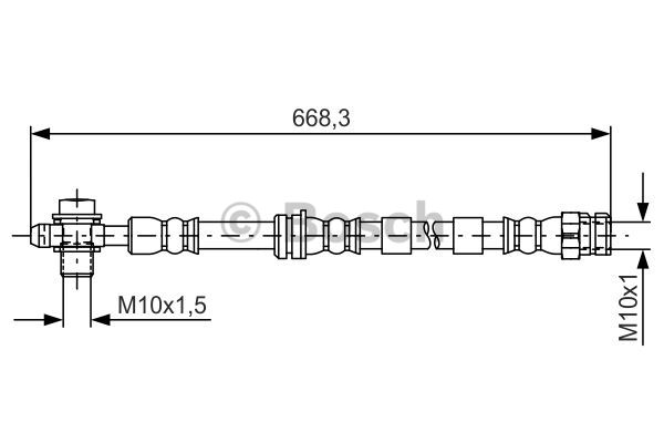 Przewód hamulcowy elastyczny BOSCH 1 987 481 693