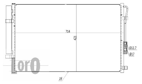 Skraplacz klimatyzacji ABAKUS 019-016-0034