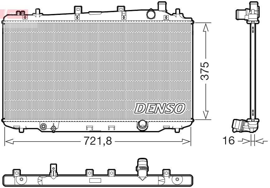 Chłodnica, układ chłodzenia silnika DENSO DRM40056