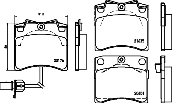 Klocki hamulcowe HELLA 8DB 355 018-521