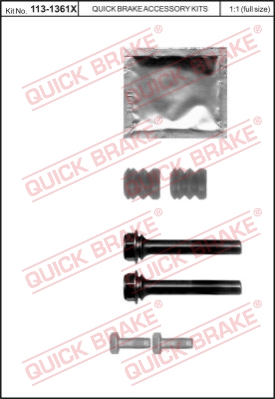 Zestaw tulei prowadzących zacisk hamulca QUICK BRAKE 113-1361X