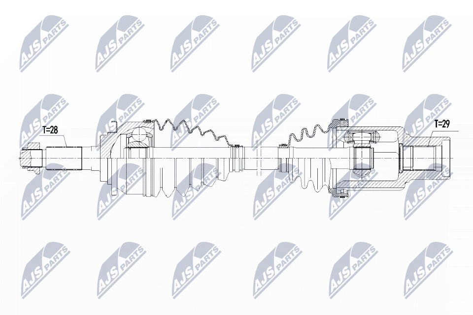 Wał napędowy NTY NPW-FR-090