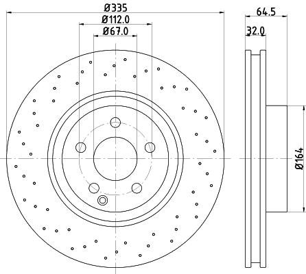 Tarcza hamulcowa HELLA PAGID 8DD 355 128-871