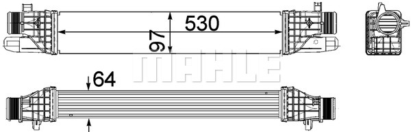 Chłodnica powietrza intercooler MAHLE CI 257 000P