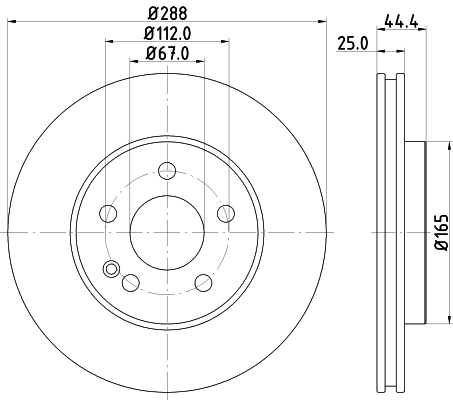 Tarcza hamulcowa HELLA PAGID 8DD 355 111-081