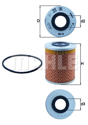 Filtr oleju MAHLE OX 15D