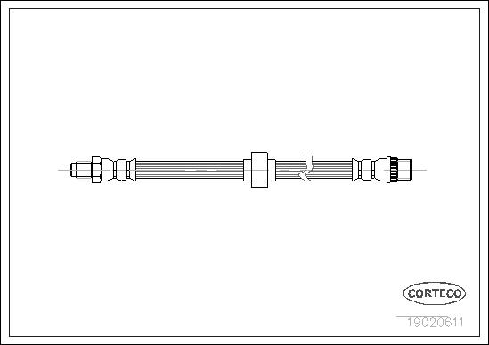Przewód hamulcowy elastyczny CORTECO 19020611