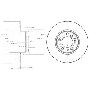 Tarcza hamulcowa DELPHI BG2430