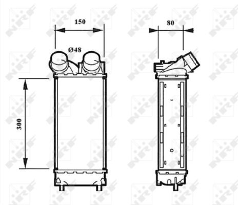 Chłodnica powietrza intercooler NRF 30190