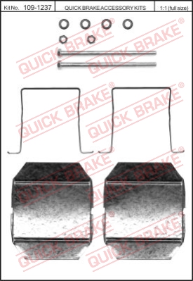 Zestaw akcesoriów montażowych  klocków hamulcowych QUICK BRAKE 109-1237