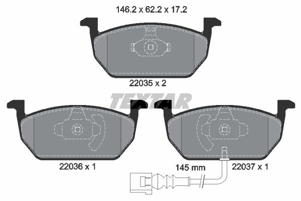 Klocki hamulcowe TEXTAR 2203501