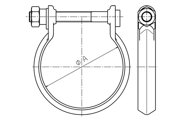 Obejma układu wydechowego WALKER 80910