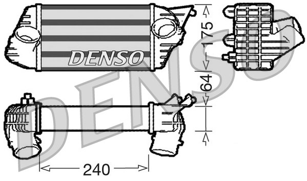 Chłodnica powietrza intercooler DENSO DIT09120