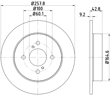 Tarcza hamulcowa HELLA 8DD 355 122-521